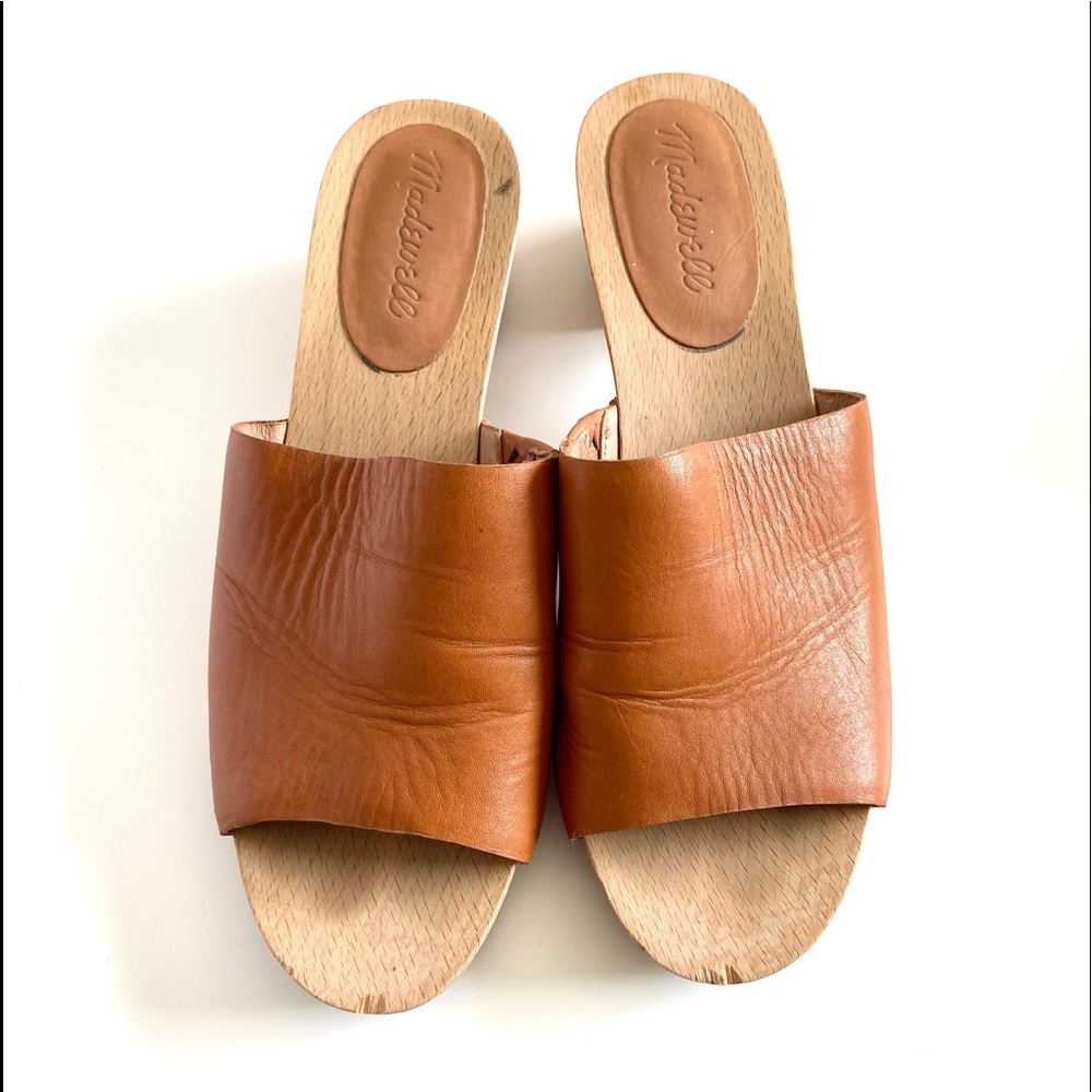 MADEWELL • The Evelyn Clog Slide Sandal in Burnished Caramel - Picture 7 of 16